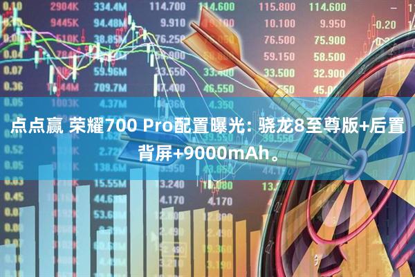 点点赢 荣耀700 Pro配置曝光: 骁龙8至尊版+后置背屏+9000mAh。